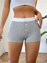 Load image into Gallery viewer, Colorblock High Waist Bodycon Shorts