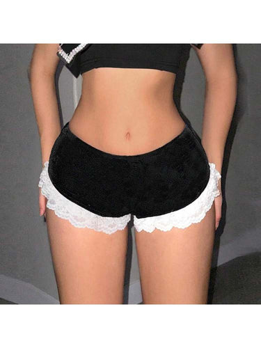 Lace Low Waist Bodycon Shorts