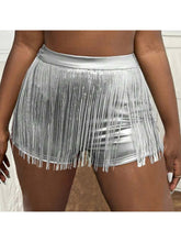 Load image into Gallery viewer, Metallic Elastic Waist Bodycon Shorts
